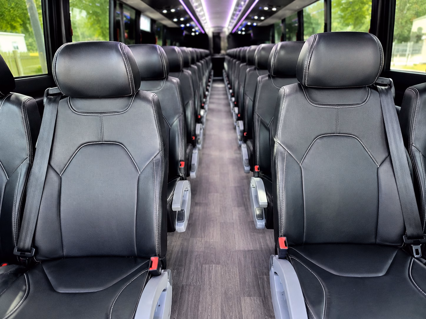 richmond charter bus rental interior