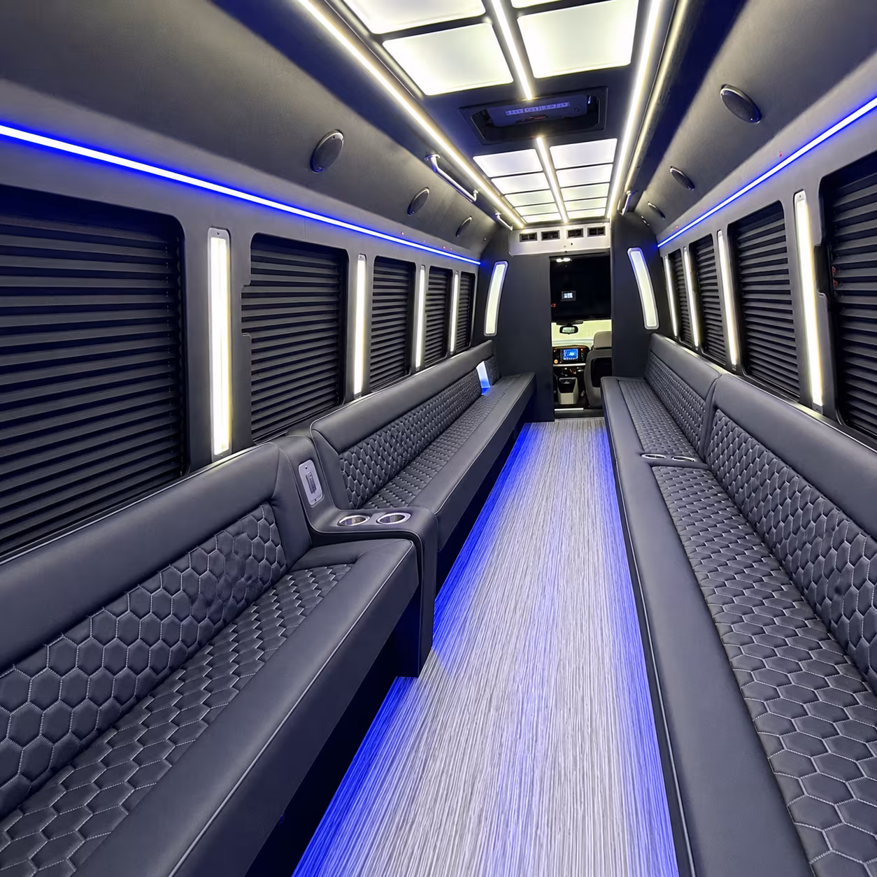 richmond party bus rental interior
